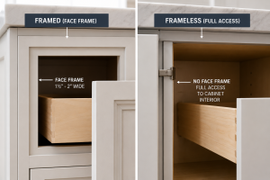 Framed vs frameless kitchen cabinet construction comparison — CabinetsASAP