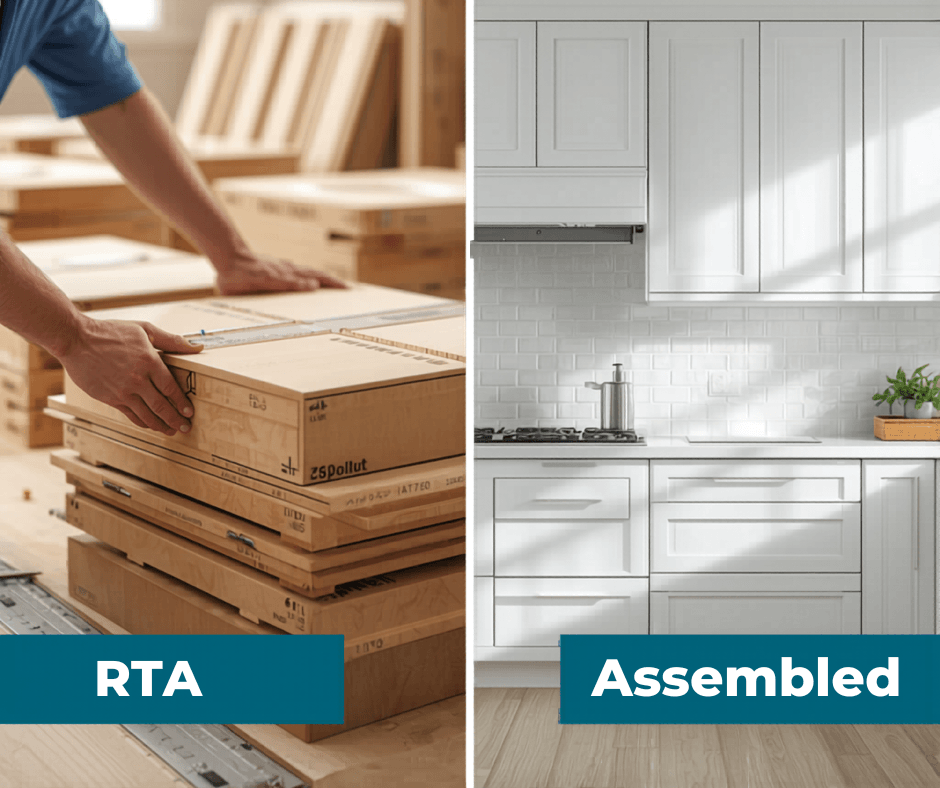 RTA vs fully assembled kitchen cabinets comparison — CabinetsASAP